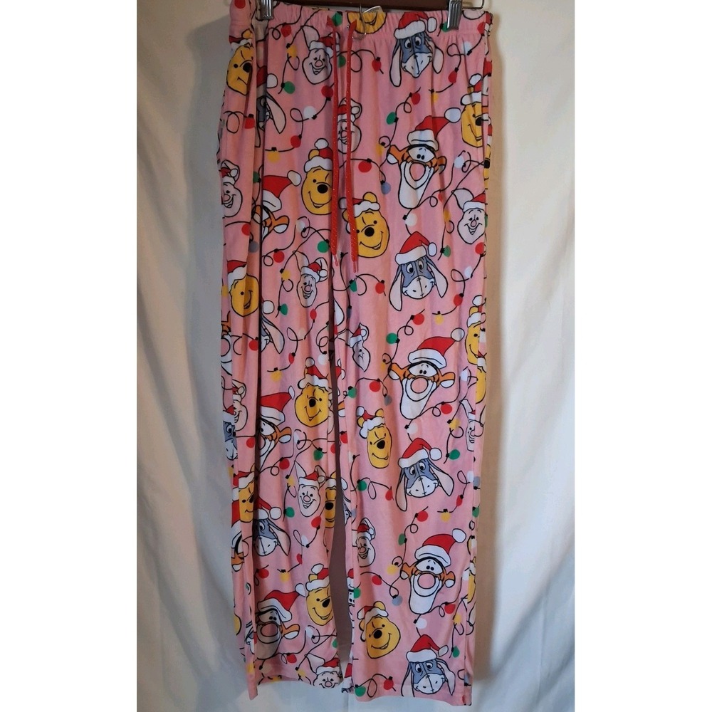 Woman's/Juniors Disney Christmas Winnie The Pooh Pajama Pants Size SM
